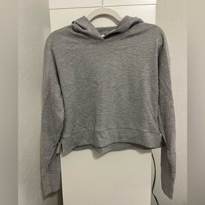 Grey Cropped Hoodie